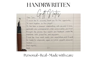 write professional handwritten thank you notes