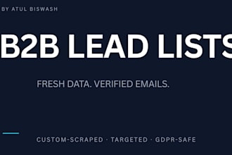build b2b lead lists with verified emails using python scraping