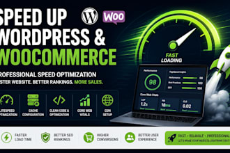 speed up wordpress and woocommerce website professionally