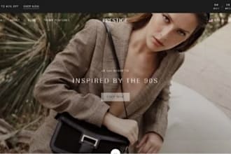 build online boutique cloth line fashion shopify website