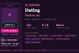 create performance ugc ads dating or social discovery app