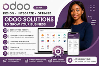 design odoo website module erp odoo integration CRM and consultant services