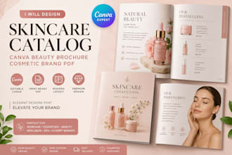 design skincare catalog canva beauty brochure cosmetic product pdf