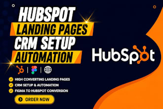 design hubspot landing page, migrate figma to hubspot website, hubspot CRM setup