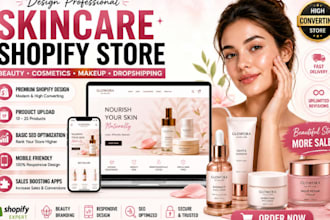 build a beauty shopify store for skincare, makeup, and dropshipping