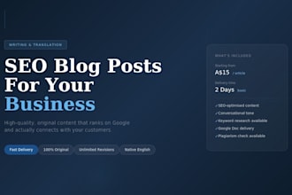 write SEO blog posts for your small business