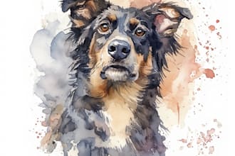 create a custom watercolor pet portrait