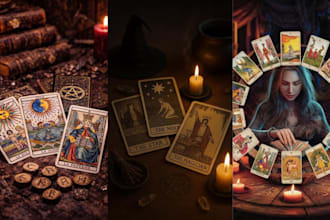design custom tarot cards and oracle deck illustrations