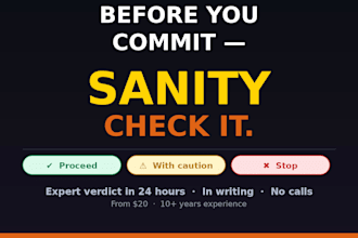 sanity check your IT project document