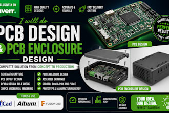 do pcb design and pcb enclosure design using ki card, altium, and fusion360