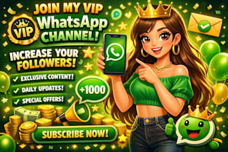 do vip whatsapp promotion, increase whatsapp followers, whatsapp channel member