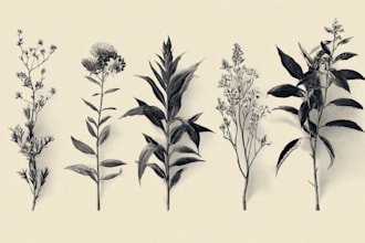 do hand drawn boho and botanical feminine logo design
