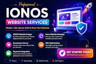 design redesign fix your ionos website with full seo optimization
