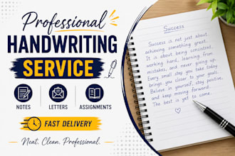 provide professional handwriting for you