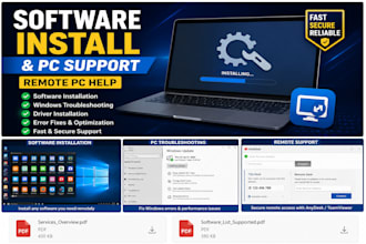 install software and fix PC issues remotely