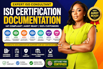 iso 9001, 14001, 45001, 27001, 22000, haccp, gmp iaf certification documentation