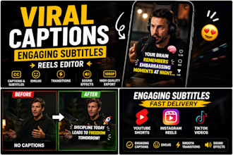 add engaging subtitles captions to reels and shorts