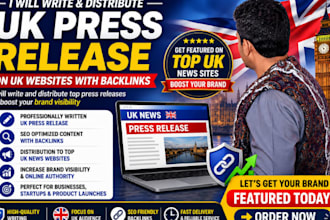 promote UK press release distribution on top UK news websites