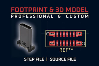 create a custom kicad footprint with accurate 3d model