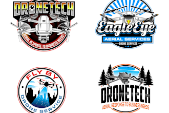 design a professional drone logo with free unlimited revisions