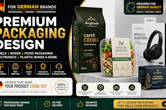 design premium supplement label and packaging design