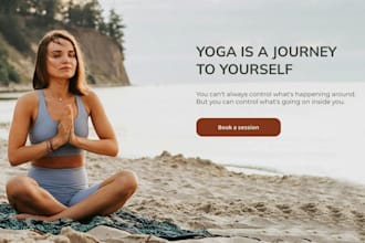 design wordpress yoga website yoga academy website, fitness yoga workout website