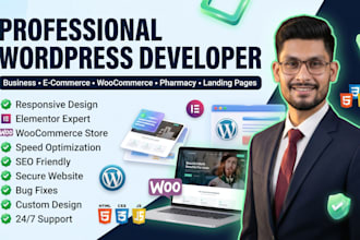 design redesign build wordpress website with elementor pro