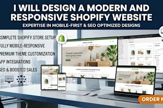 design a modern and responsive shopify website