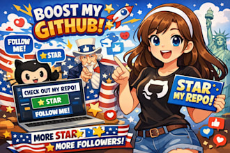 promote your github repo to increase stars, followers and US audience