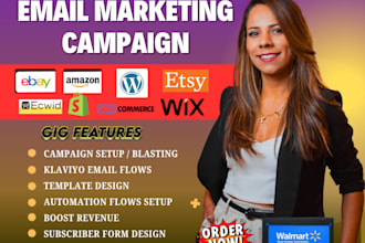 provide effective klaviyo, mailchimp email marketing to boost revenue