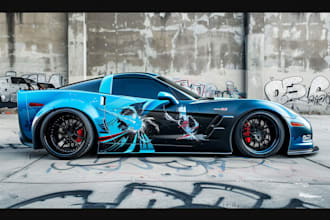 draw vehicle wrap design, car wrap