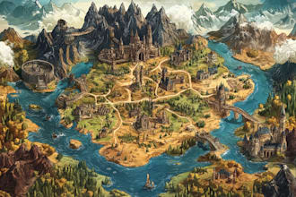 fantasy map illustration arts