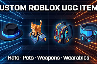 design custom roblox ugc accessories, avatar items, and wearable game assets