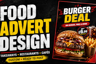 design food social media posts for restaurants and takeaways