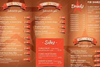 do digital menu boards, animated TV menus and print food menus