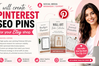 create pinterest SEO pins for your etsy shop
