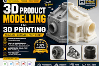 design detailed 3d printable product models and stl files for 3d printing