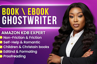 be your non fiction ebook proofreader ghostwriter and romance ghost book writer