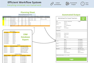 organize spreadsheets into connected workflow systems