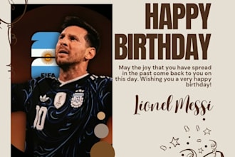 make your birthday poster with your photo and name