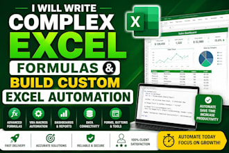 write complex excel formulas and build custom excel automation