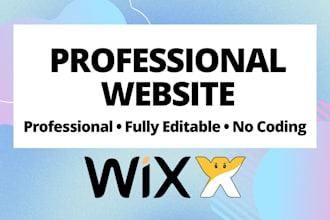 build a professional wix or wix studio website