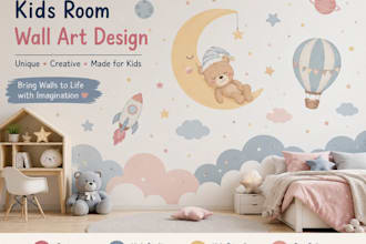 design cute wall art for your kids room and playing spaces
