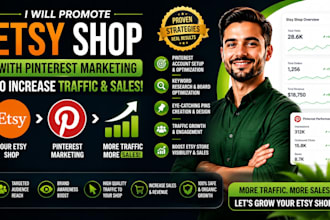 promote etsy shop with pinterest marketing to increase traffic and sales
