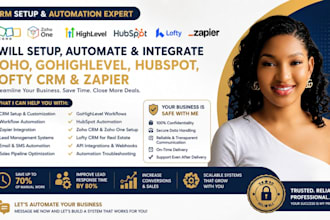 setup zoho CRM zoho one gohighlevel lofty hubspot automation zapier integration
