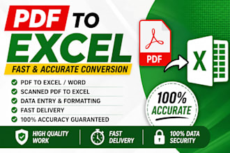 convert PDF to excel or word professionally