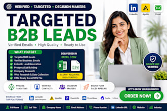 do targeted b2b lead generation lead, scraping and email list building