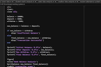 solve matlab coding problems and data analysis tasks