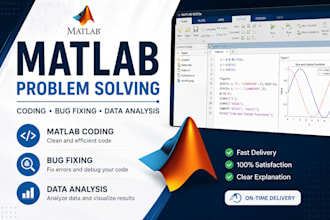 solve matlab coding problems and data analysis tasks