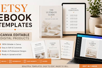 create etsy ebook templates in canva for digital products